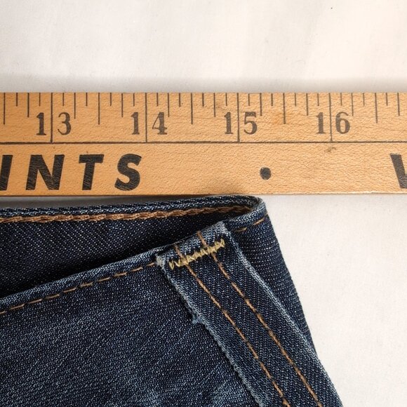 True Religion Y2K Women's Blue Denim Jeans Distressed Bootcut/Stitching, Size 28 - Picture 9 of 11